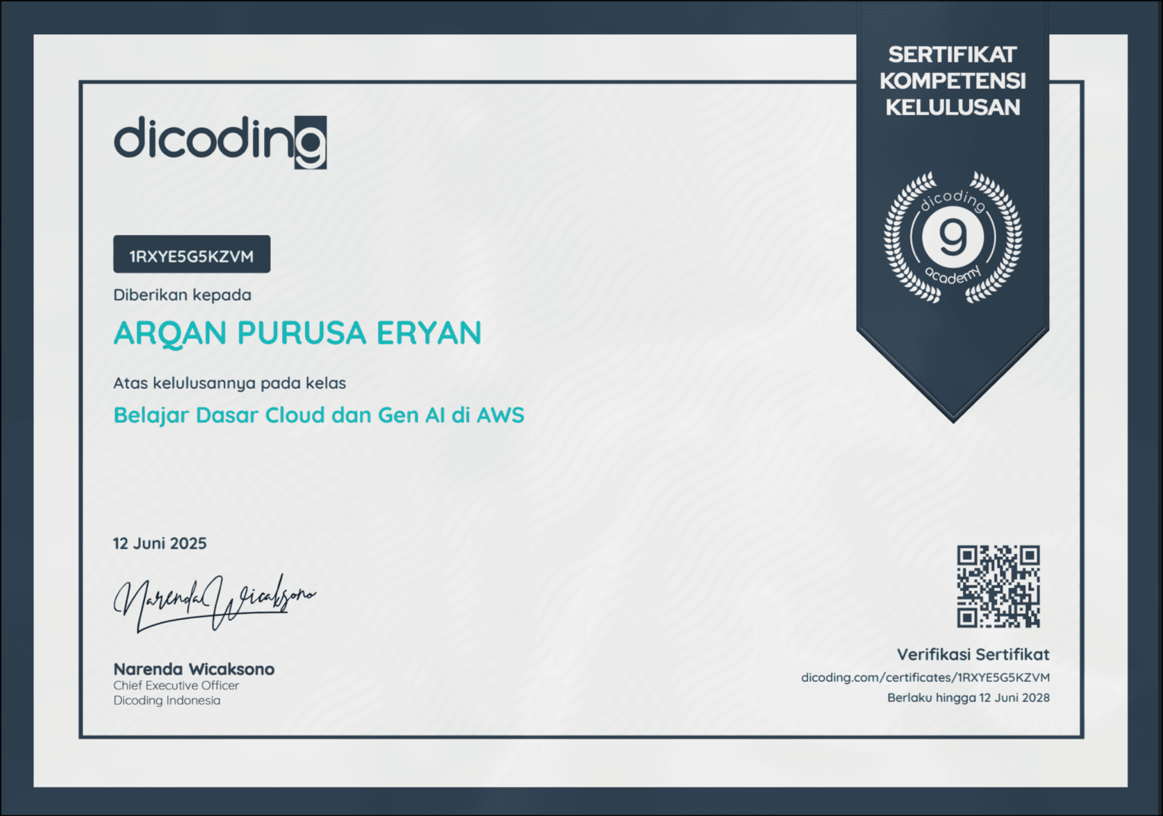 Belajar Dasar Cloud dan Gen AI di AWS